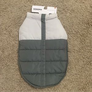 Pet Color Block Puffer Jacket Medium Dog Coat